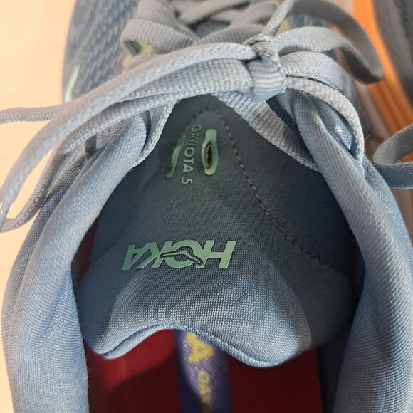 Hoka Gaviota 5 Men's Running Walking Shoe Size 11.5 D Blue Orange - Picture 8 of 12